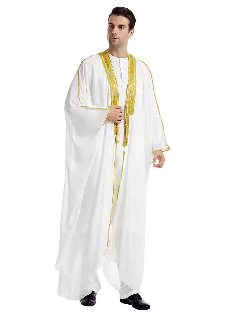 Ramadan Abayas For Prayer Clothes Men Ka Open Muslim Kimono Abaya Turkey Arabic Islam Djellaba Homme Robe Musulmane Hombre X250514