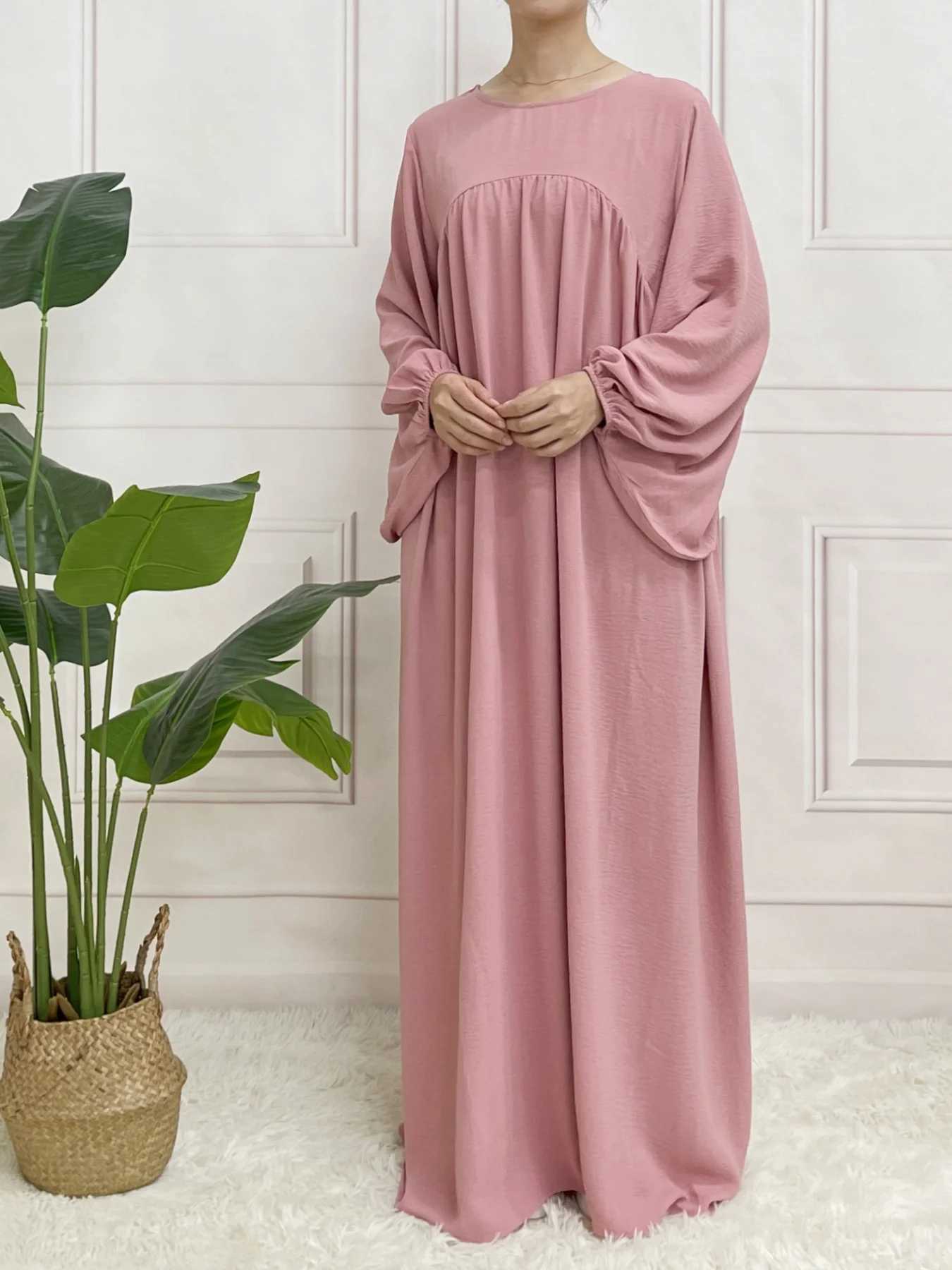 Ballslve Abaya Modesty LongSlve Cute Dress Muslim Soft Summer For Women X250514