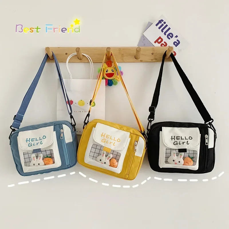 Women Crossbody Female Cute Girl Canvas Student Korean Version Oneshoulder Small Square Bag Multifunctional Allmatch Cross 250514