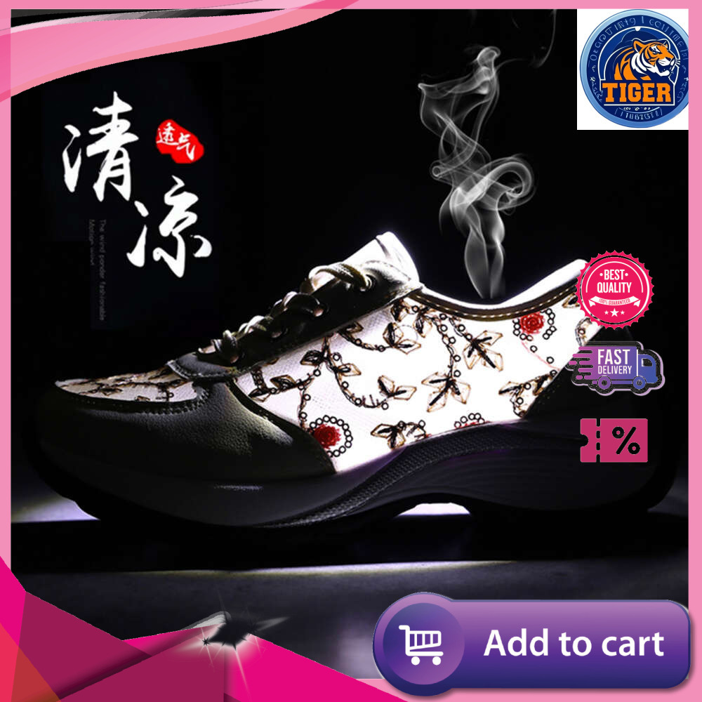 Ddmytiger Casual New Spring Autumn Shoes Fashion Embroidered Breathable Flower Lace Up Women Sneakers Outdoor