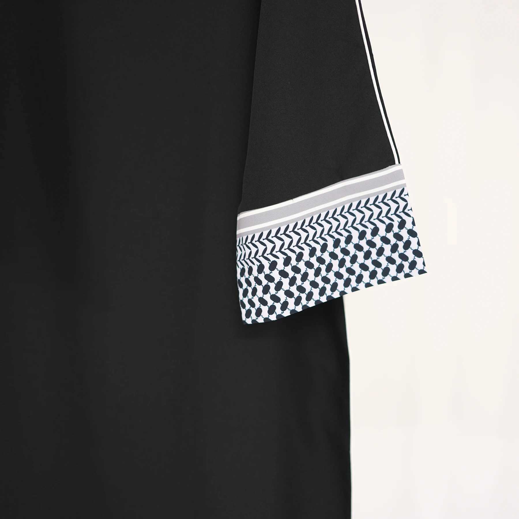 2024 Latest Panestine Kefiyyeh Printed Abaya Ramadan Eid Closed Abaya Dubai Women Muslim Dress Modest Islamic Clothing Robes X250514