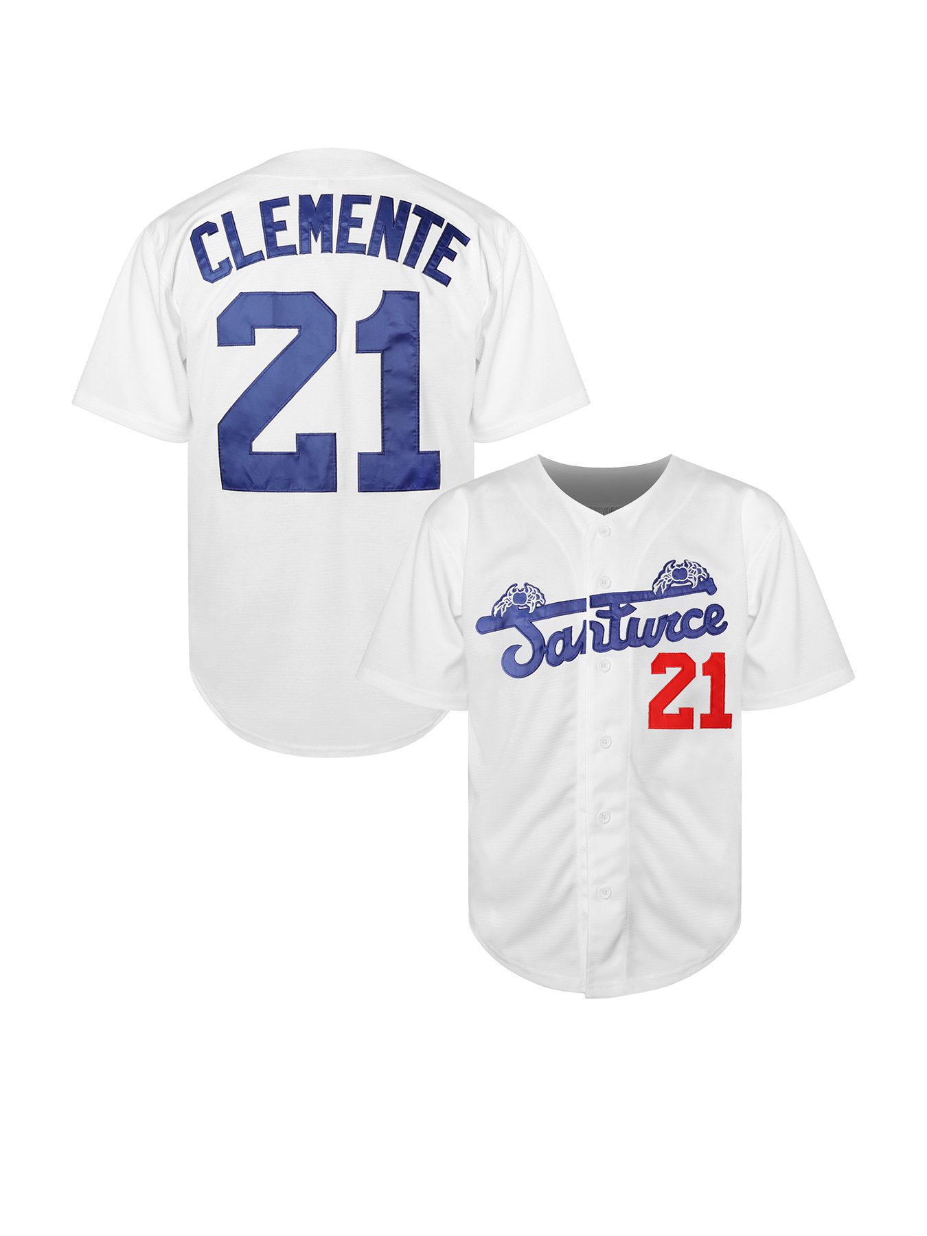 CLEMENTE 21 IN STOCK Wholesale Baseball Jeresys Quick Drying Moisture Conducting ,Quick Dry No Ironing ,Lightweight Black White Beige