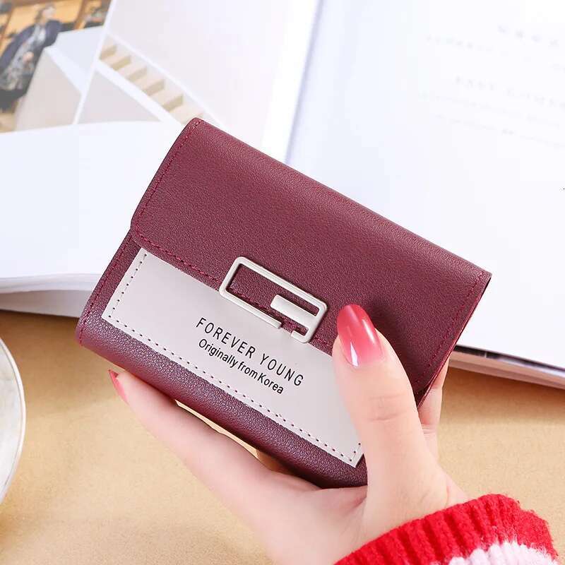 Women Short Wallet Coin Purse for Ladies Girl Money Pocket Fashion Design Card Holder Female Simple PU Leather Wallets