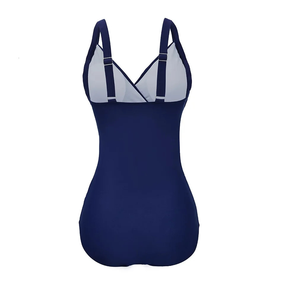 2025 Sexy Plus Size One Piece Swimsuit Women Mesh Patchwork Bathing Suits Vintage Swimwear Summer Beach Wear Swim Suit M-4XL 250509
