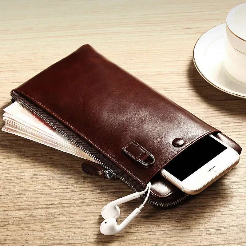 New Mens Wallets Classic Long Style Card Holder Male Purse High Quality Zipper Large Capacity Phone Wallet for Men and Women