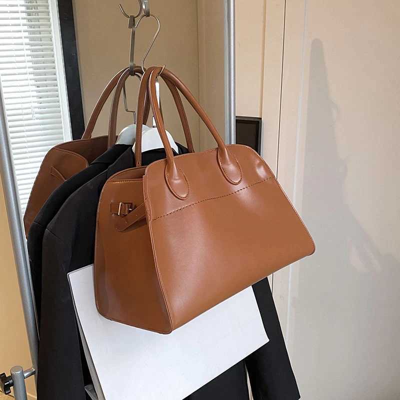 Brand high-end large-capacity tote bag wens casual versatile handbag reliable roy shoder bag brown leather bag Z250514