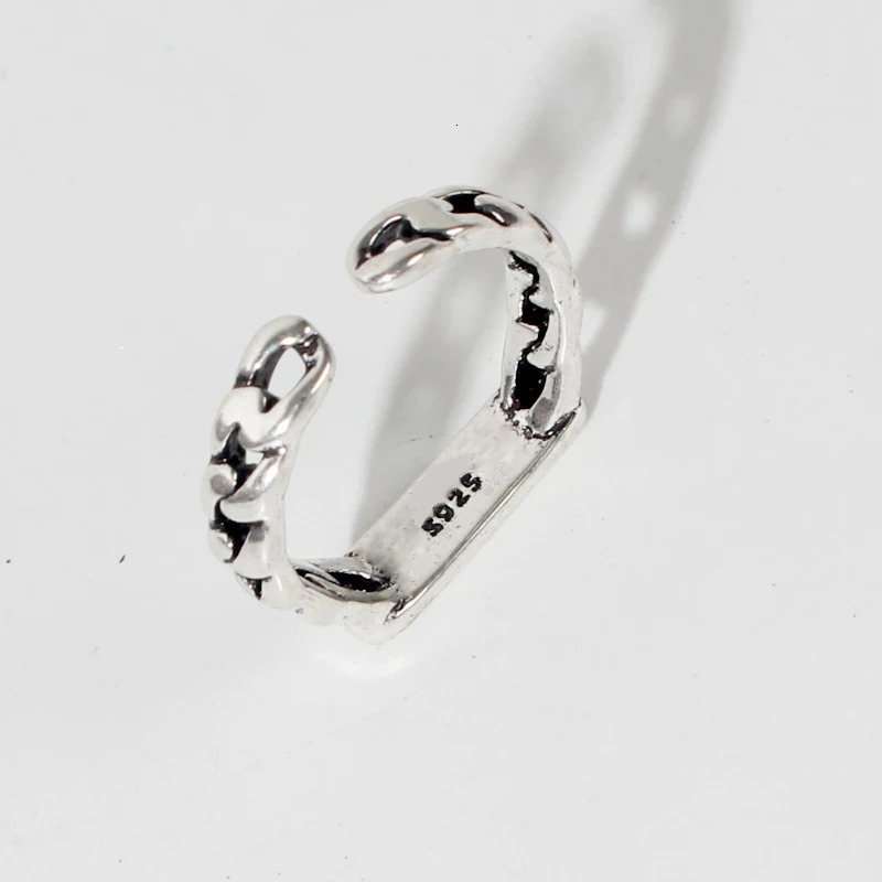 Vintage Silver Color Metal Punk Letter Open Rings n Finger Rings for Women men Party Jewelry Gifts LETTER 250509