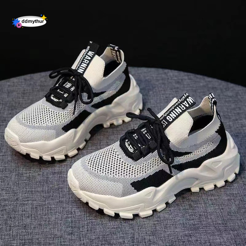 New Korean Fashion Versatile Women's Dad Running and Sports Popular on the Internet Lightweight Casual Anti slip Soft Sole Single Shoes