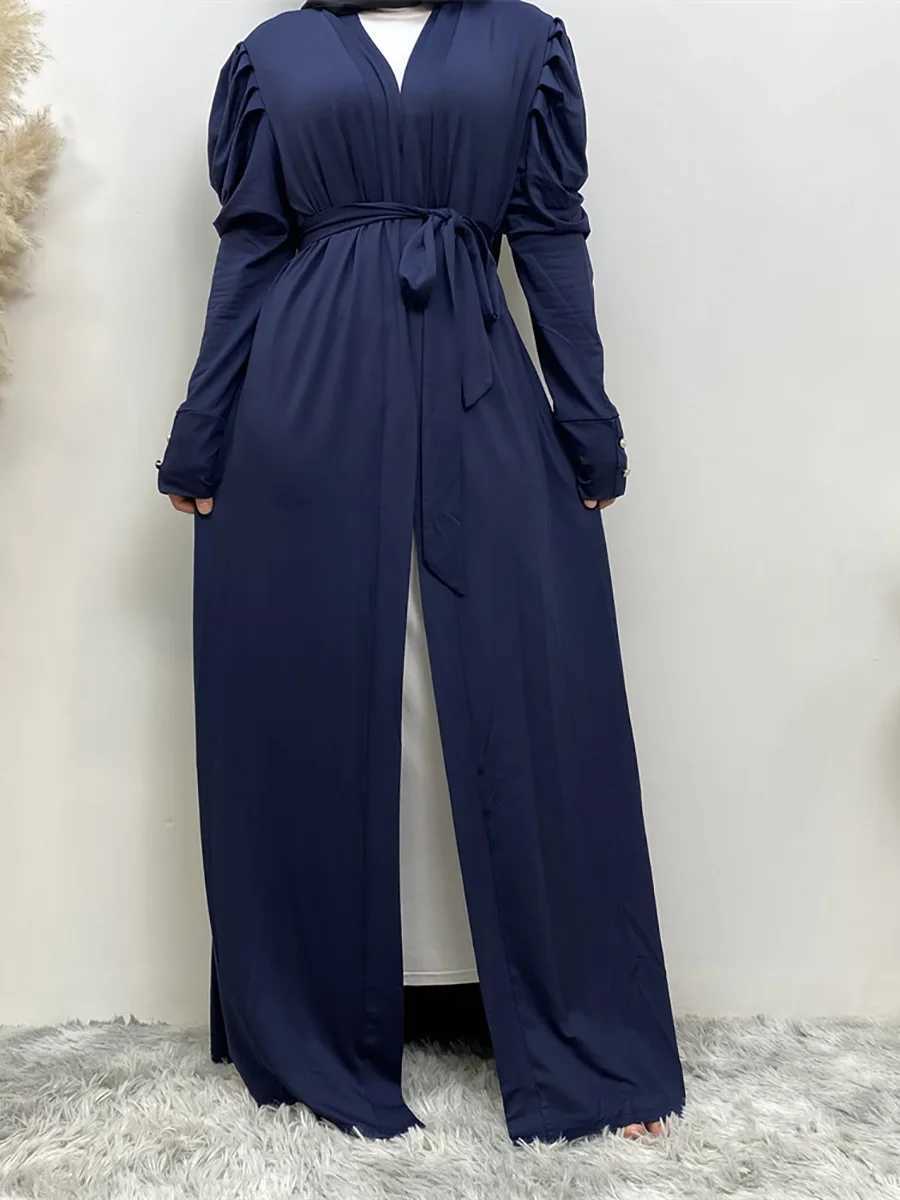 Muslim womens robe autumn and winter new sales fashion loose solid color cardigan Turkey Saudi fashion womens wear X250514