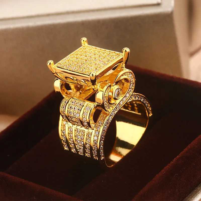 New Hip Hop Micro-Inset Zircon Ring For Women 925 Silver Full Diamond Vintage Ring Birtay Wedding Jewelry Gift WholesaleXJ250514