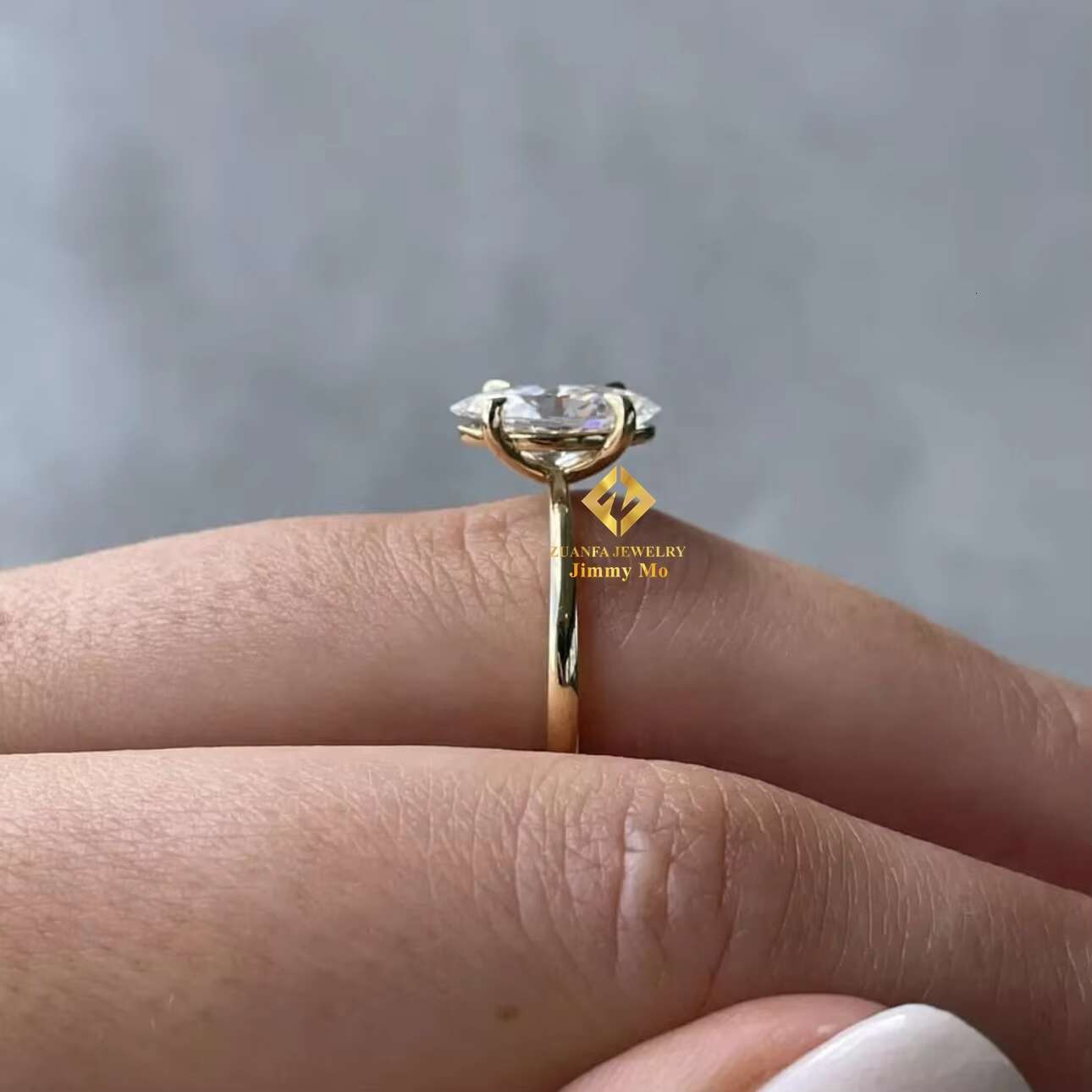 GRA Certified Gorgeous Design Unique 10k Solid Gold Real Gold Women Style 2Ct VVS Marquise Moissanite Engagement Ring