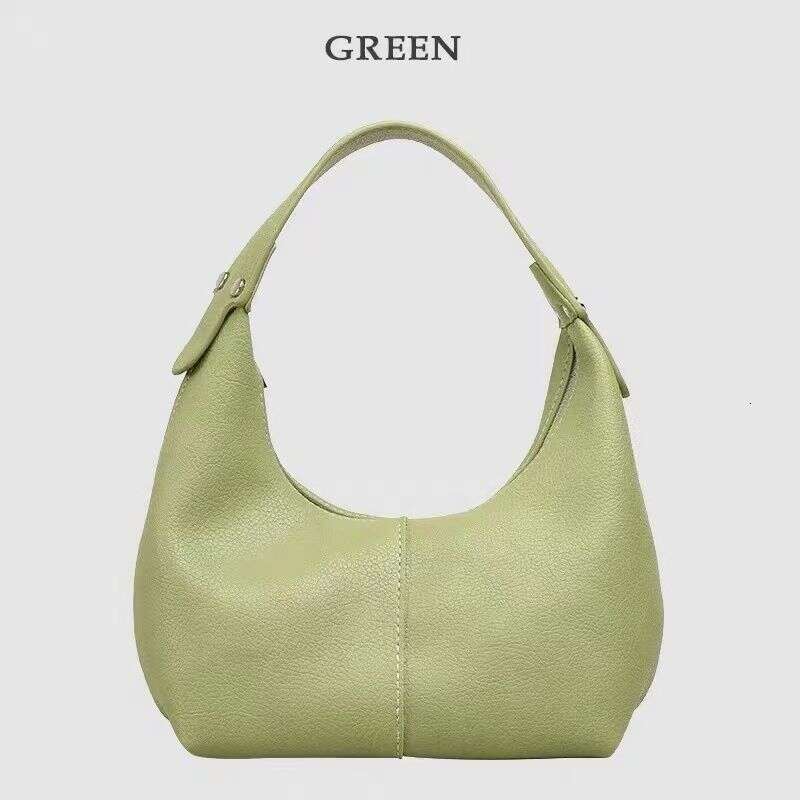 Small Women's 2025 New Autumn/Winter Handheld Shoulder Korean Edition Color Contrasting Simple PU Soft Leather Dumpling