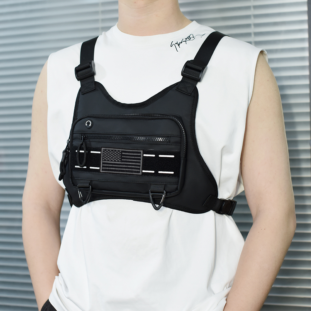 Outdoor Sports Chest Bag for Men, Chest Vest Holster Fits Most Pistols, EDC Travel Chest Pack for Running, Hiking | 557