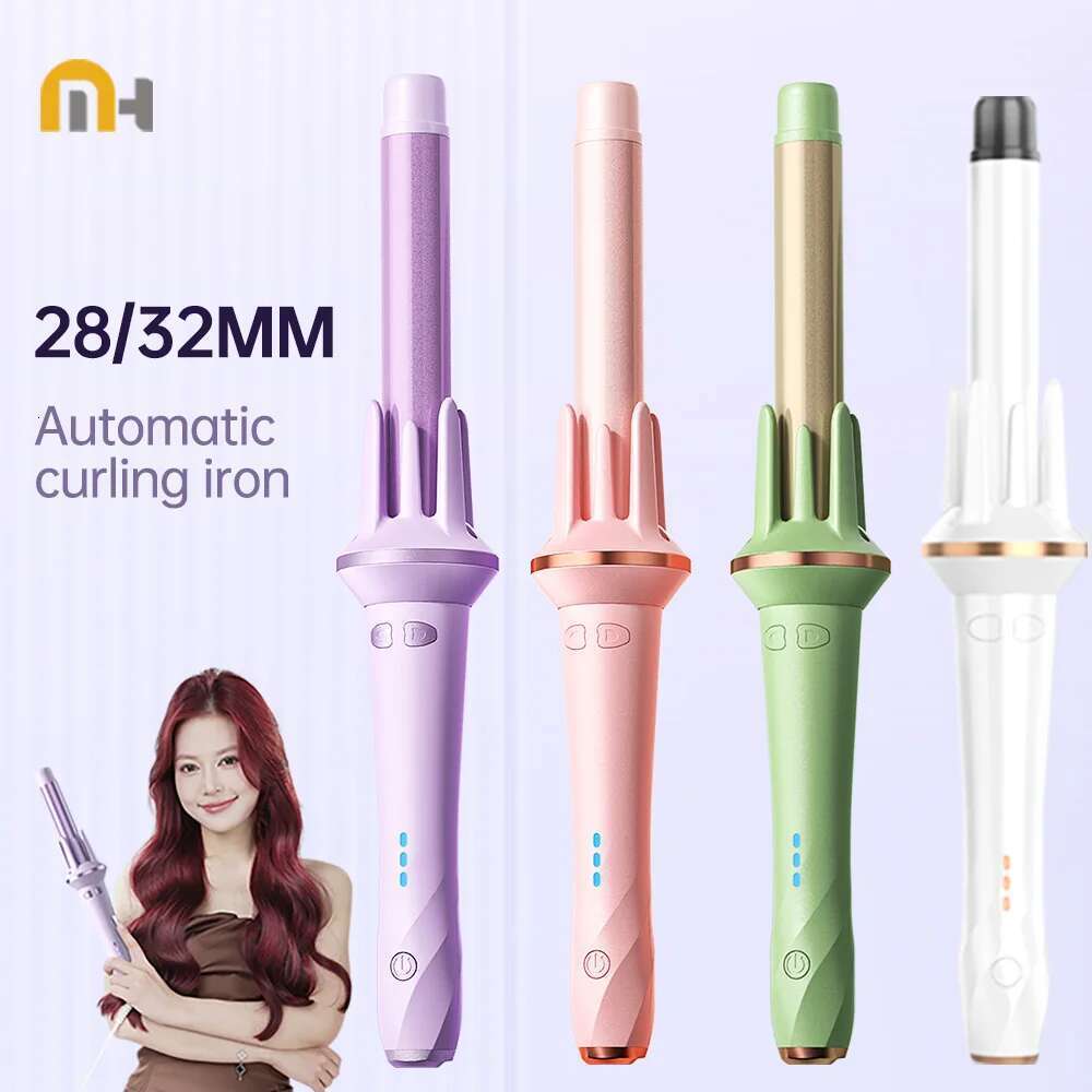 28/32mm Automatic Hair Large Wave Curling Iron Tongs Temperature Adjustable Anion Fast Heating Styling Curler