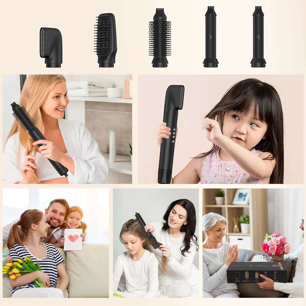 Multistyler 5 In 1 Dryer Curling Iron Straightener Set Hot Air Brush Multi Styler Professional Hair Styling Curler