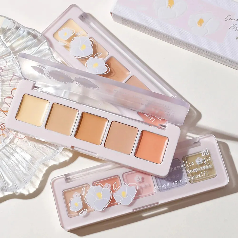 XIXI 5 Colors Corrector Palette Color Correcting Concealer Palett Face Contouring Highlighter Conceals Dark Circles Blemishes 250512