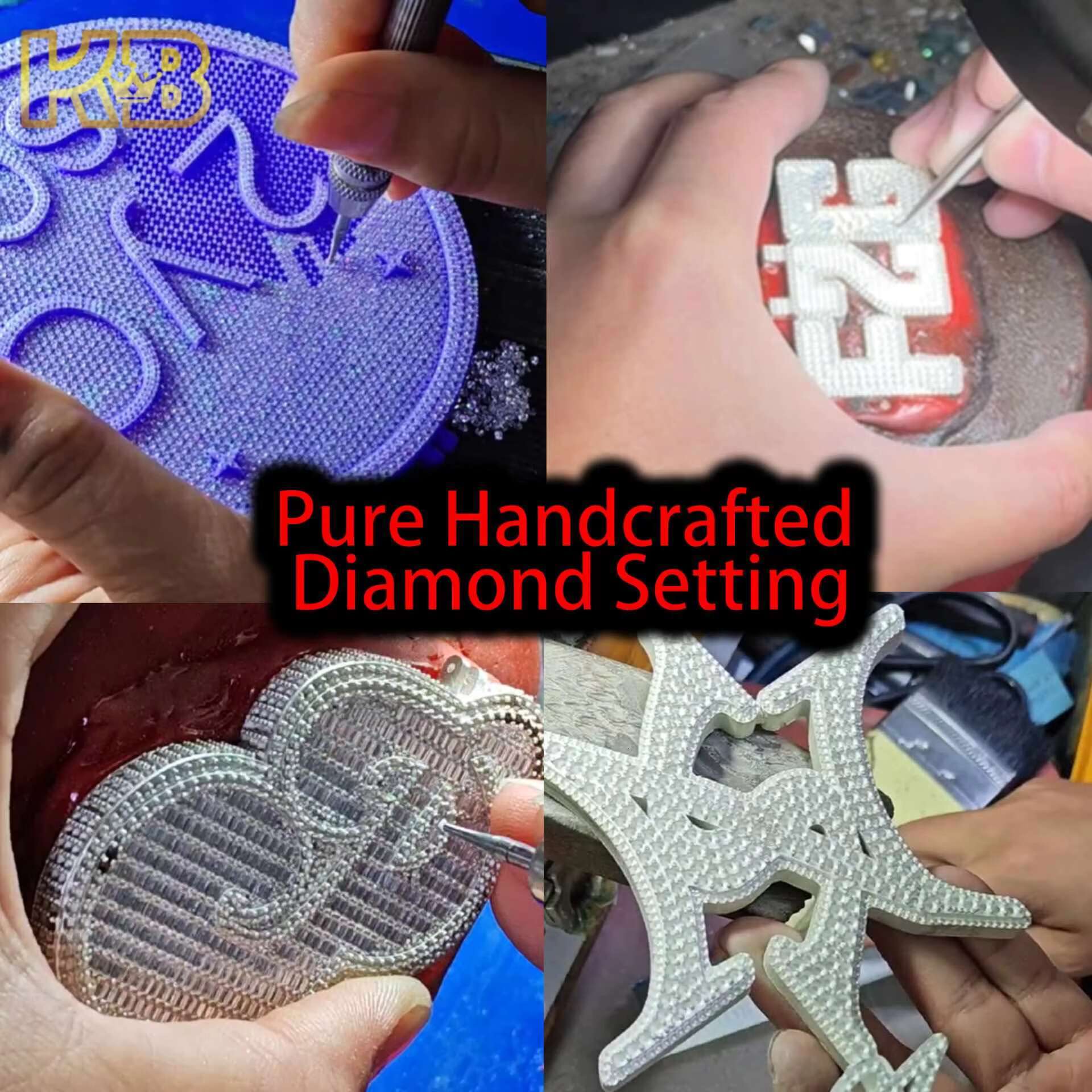 Custom Diamond Sterling Silver Iced Out Vvs Mossanite Hiphop White Font Hip Hop Sliver Moissanite Pendant Men Contact customer service for customizati