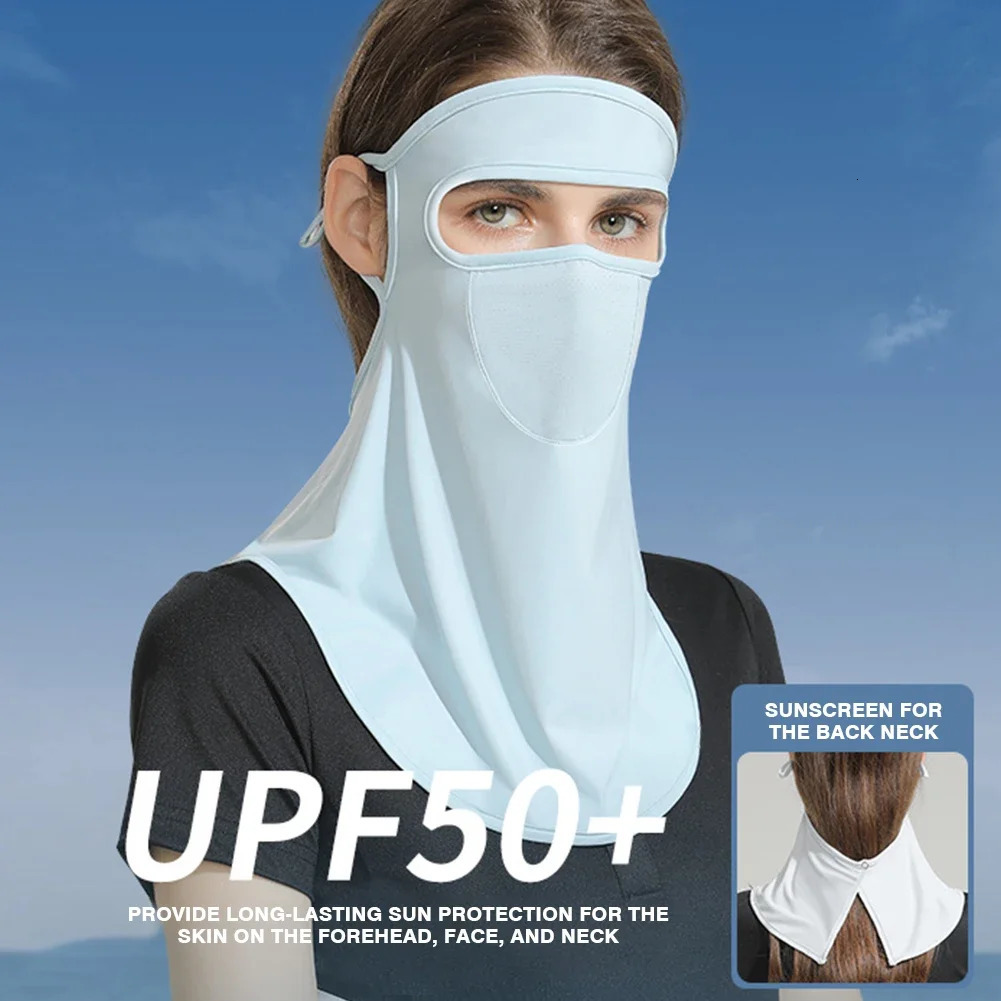 Unisex Face Mask Adjustable Ice Silk UV Sun Protection Cycling Mask Breathable Silk Neck Tube Scarf Balaclava Fishing mask 250514