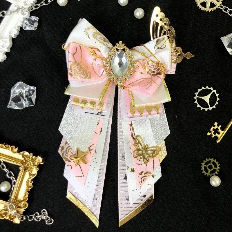 Lolita Bowtie Womens High-end Brooch Cosplay Anime Role-playing Set Shirt Dress Accessories Handmade Collar Flowers 250514