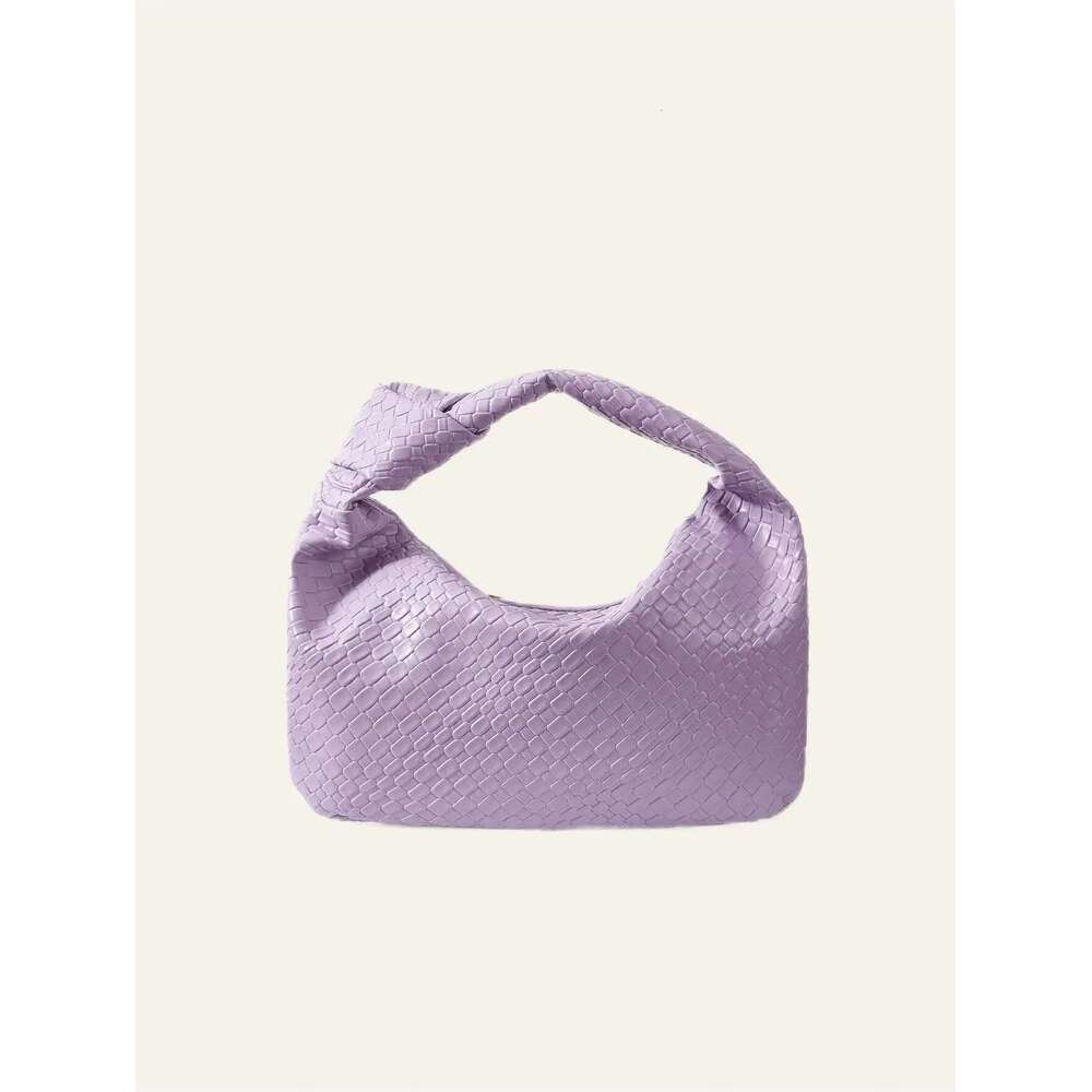 Women's High-End Woven Decoration Crescent Handbag, Suitable For Parties, Dates, Weddings, Shopping