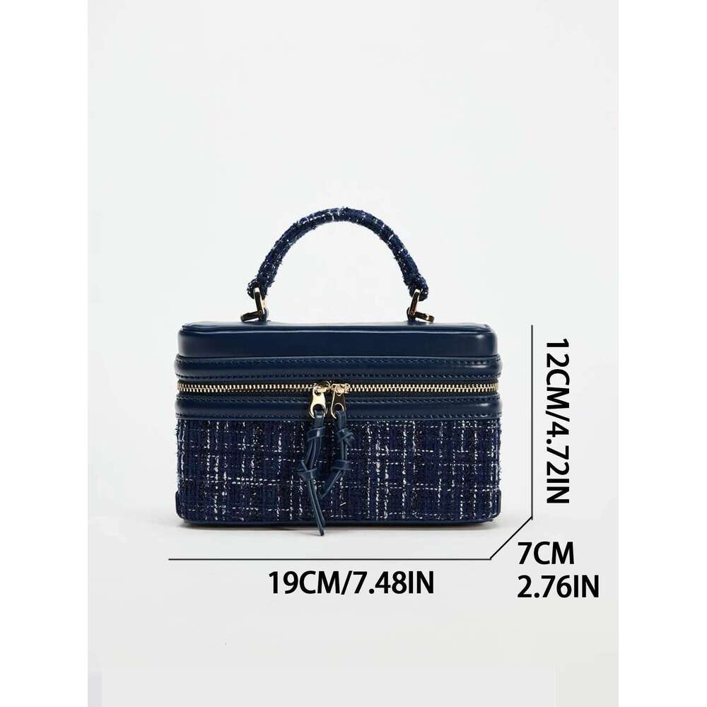 Women's 2024 Autumn And Winter New Small Square With Hard Single Shoulder Cross-Body Portable Fashion Box Bag Women