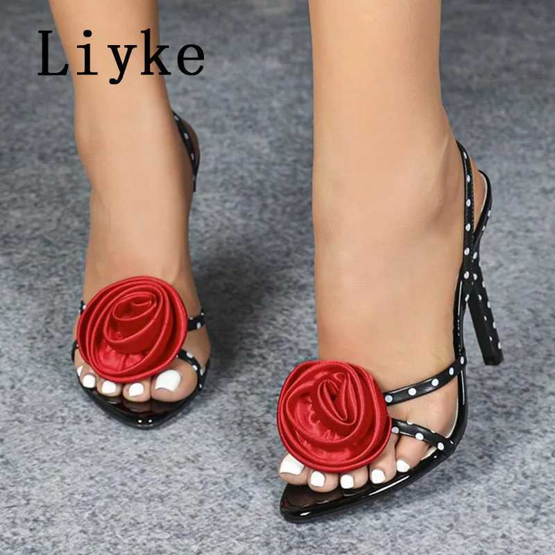 Similar Sexy Slip On Back Strap Sandals Ladies Rose Flowers Narrow Band Open Toe Gladiator High Heels Summer Shoes Women Size 43 W250514