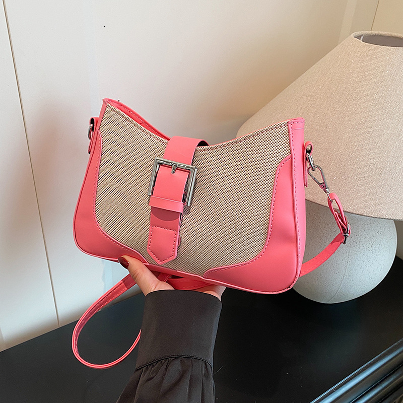 Korean Fashion Contrasting Handheld Small Luxury Bag Square For Women In Spring 2025 New Light Luxury And Stylish Shoulder Bag New Free Delivery Desig
