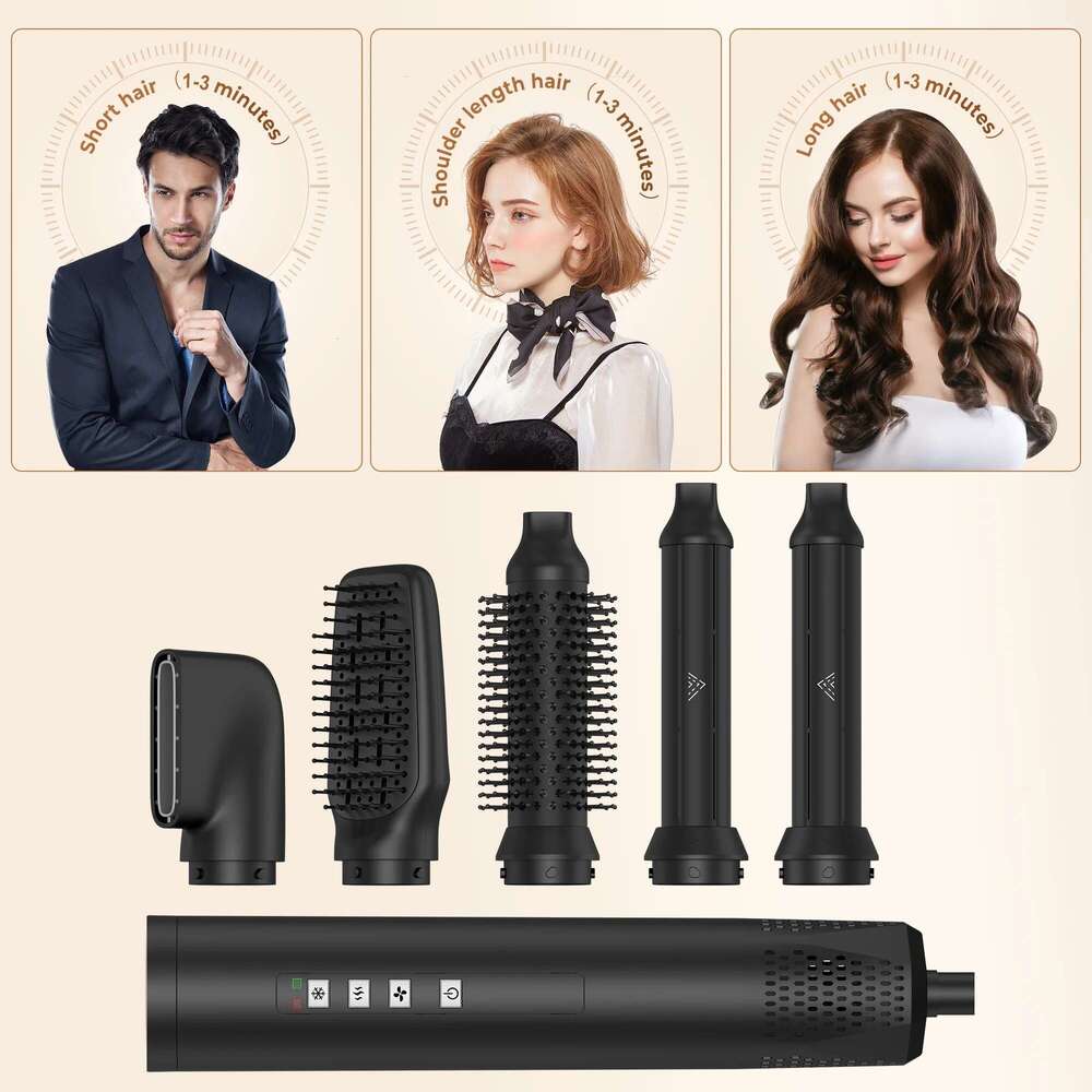Multistyler 5 In 1 Dryer Curling Iron Straightener Set Hot Air Brush Multi Styler Professional Hair Styling Curler