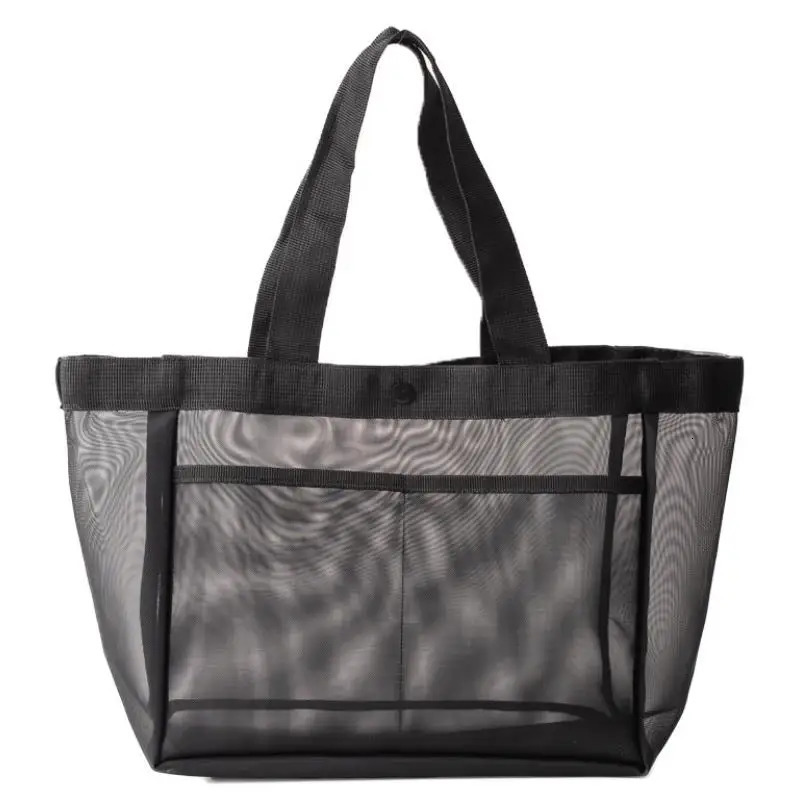 Large Capacity Mesh Beach Bag Travel Swimming Fitness Grooming Breathable Storage Nylon Tote 250514