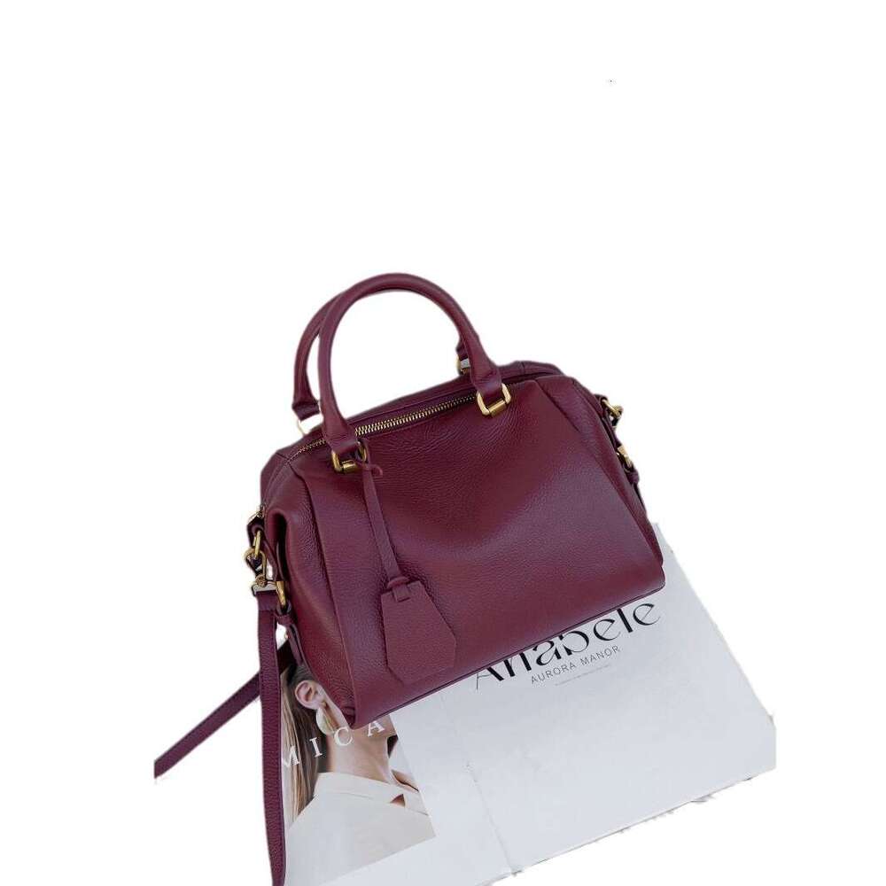 Tote Bag Autumn Winter Genuine Trendy Fashion Head Layer Bull Leather Boston Single Shoulder Handheld Women S Bag KQ