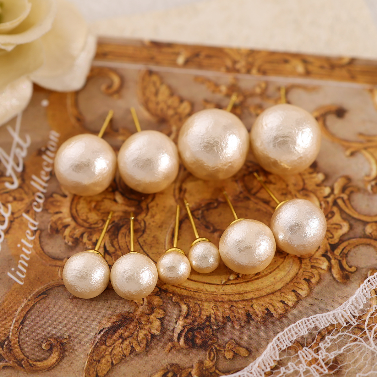 Timeless Chic Accessory Set: Sophisticated Retro-Essence Single Postpearl Stud Earring Collection
