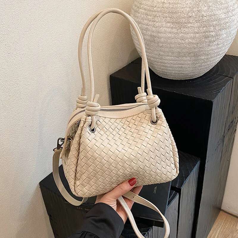 2025 New Hand-Woven Bucket For Women, Large-Capacity Hand-Held Shoulder Crossbody Bag