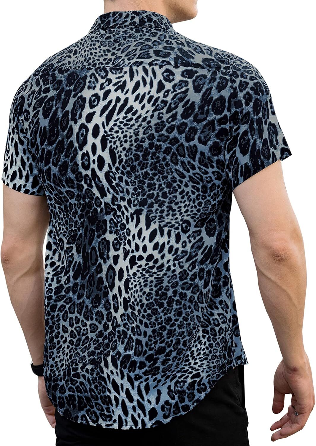 Mens Polo shirt Mens Fashion Shirts Leopard Snakeskin Print Button Down Summer Short Sleeve Casual Shirt Polos shirts tshirt Casual tops summer clothe