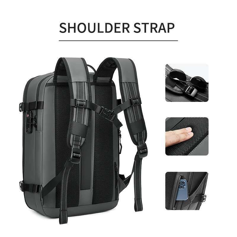 Men Travel vacuum compression 17 inch Laptop Business Large Capacity school Backpack Expanded Hiking backpack
