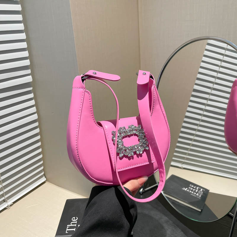 Elegant Diamond Small 2025 New Trendy Fashion Handbag New Free Delivery Designer Bag Internet Celebrity Luxury Bag Single Shoulder Underarm Bag For Wo
