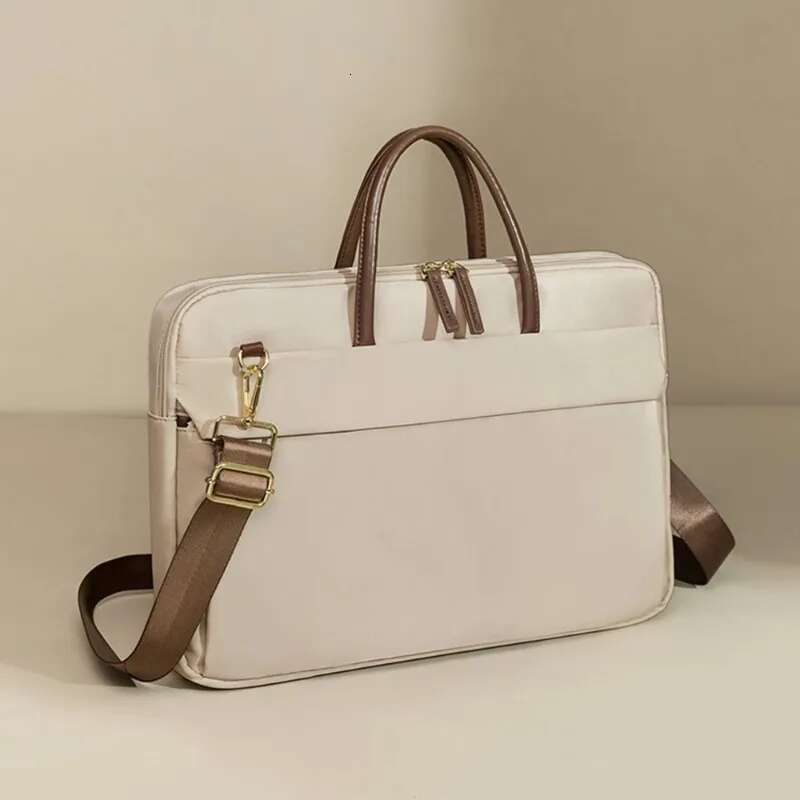 16 Inch Laptop Bag For Women, 2025 New Casual And Fashionable Commuting Handbag, Solid Color Business Briefcase