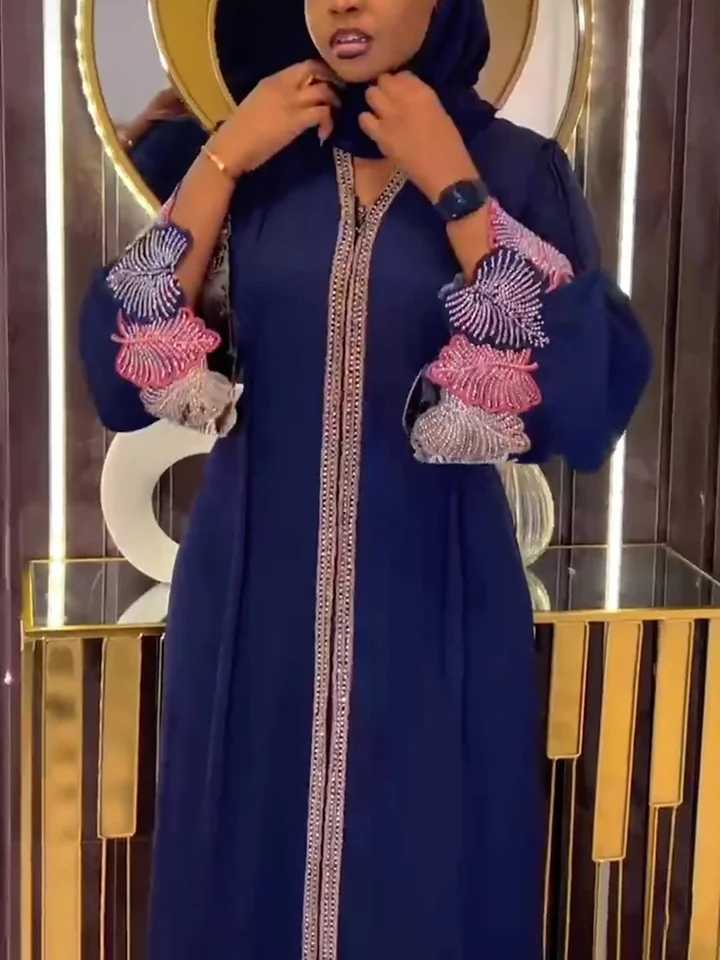 2025 Abayas For Women Dubai Luxury 2025 African Muslim Fashion Dress Caftan Marocain Evening Party Dresses Boubou Robe Djellaba Femme X2505143