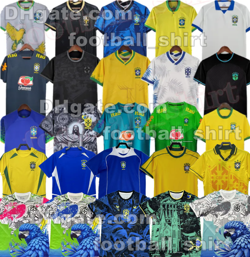 NEYMAR JR Brazil Soccer Jersey raphinha Special Ronaldo VINI JR 18 19 20 BrasIL National Team Football Shirt JESUS Special 1988 1998 2002 Retro KAKA Home Away Mens Sets