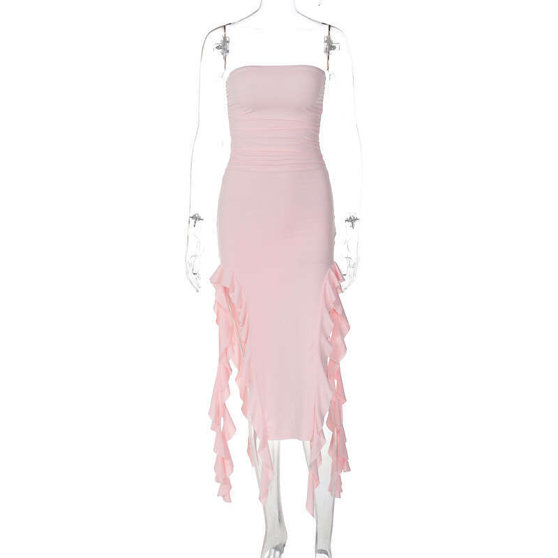 Women Clothes Dress Women S Summer New Fashion Sexy Personality Wrapped Chest Irregular Dress KQ