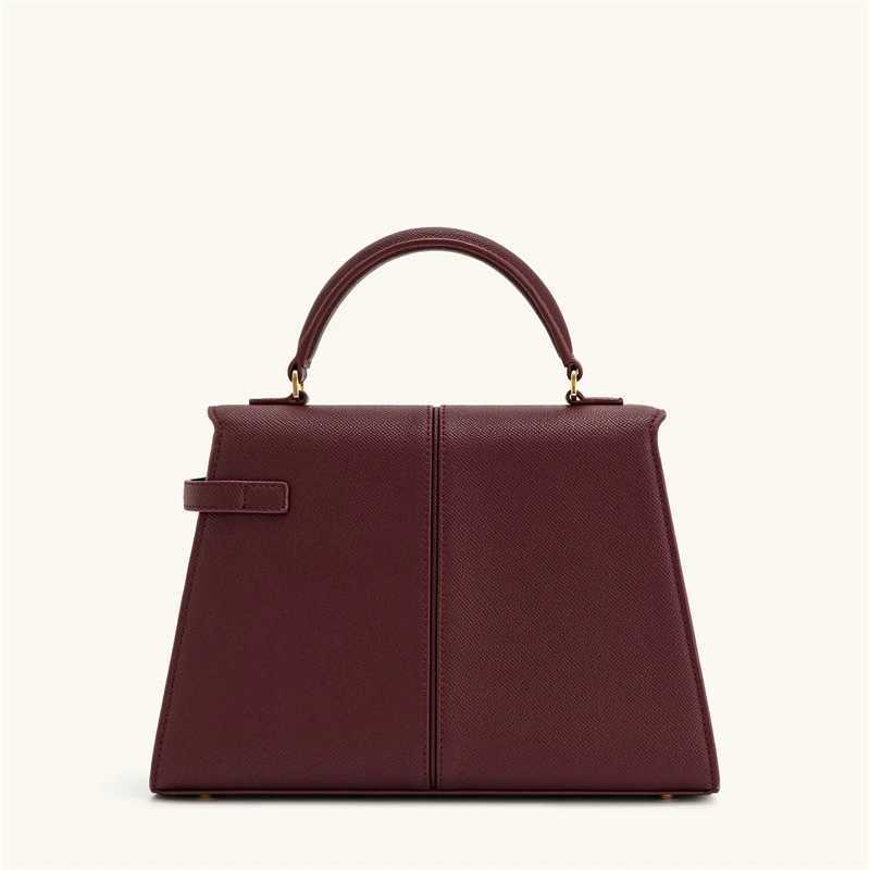 JW PEI Wens Handbag Elise Designer From 2025 New Burgundy Handbag Large Square Crossbody Bag High-end Wens Bag Z250514