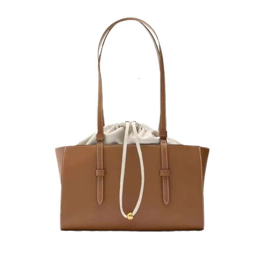 New Fashionable High-quality Shoulder Wild Drawers Bouquet Mouth Handbag Multifunctional Soft Leather Messenger Bag