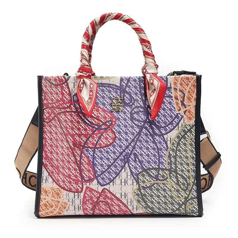 CH Brand Women's Design Handbag Letter Buckle Large Capacity Bag Elegant Crossbody Fashion Versatile Durable Package