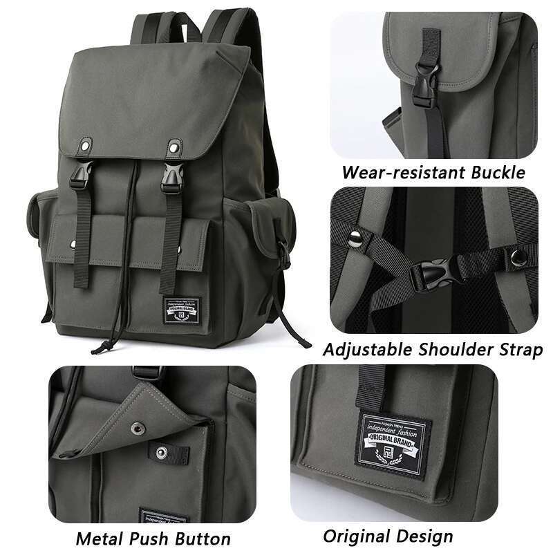 Fashion Drawstring For Men Oxford Waterproof 17.3 Inch Laptop Mochila Large Capacity Travel Durable College Backpack