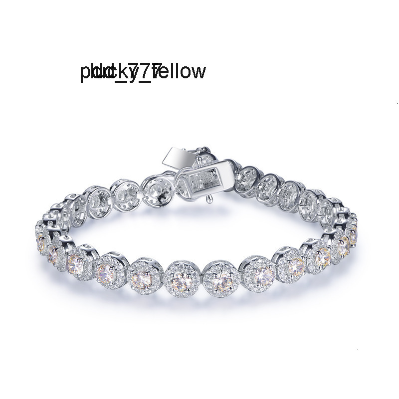 Kirin Jewelry Moissanite Tennis Bracelet 925 Silver Moissanite Chain Hip-Hop Tennis Chain