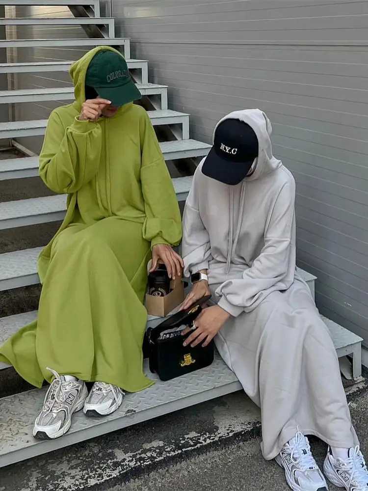 Ramadan Eid Hoodie Abaya Dubai Islam Prayer Clothes African Dresses For Women Modest Muslim Kaftan Dress Robe Femme Musulmane X250514