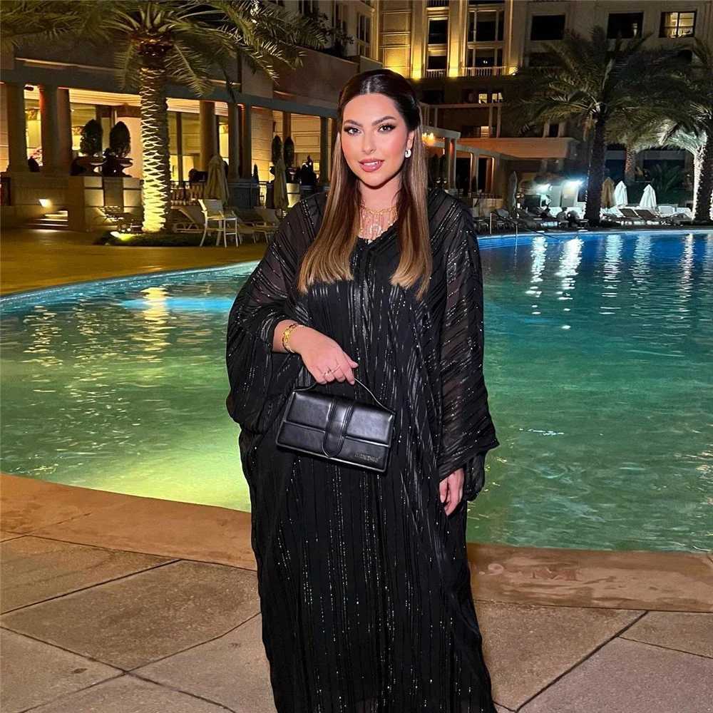 Modest Muslim Abaya Women Dress 2 Piece Set Morocco Caftan Gown 2025 Ramadan Eid Dubai Arab Shiny Kimono Jalabiya Robe Djellaba X250514