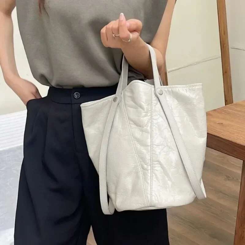 Shopper Bucket Tote Bag Large Capacity Bolsas Mujer Underarm Shoulder Bags For Women 2025 New Sac Femme Practical Bolsos