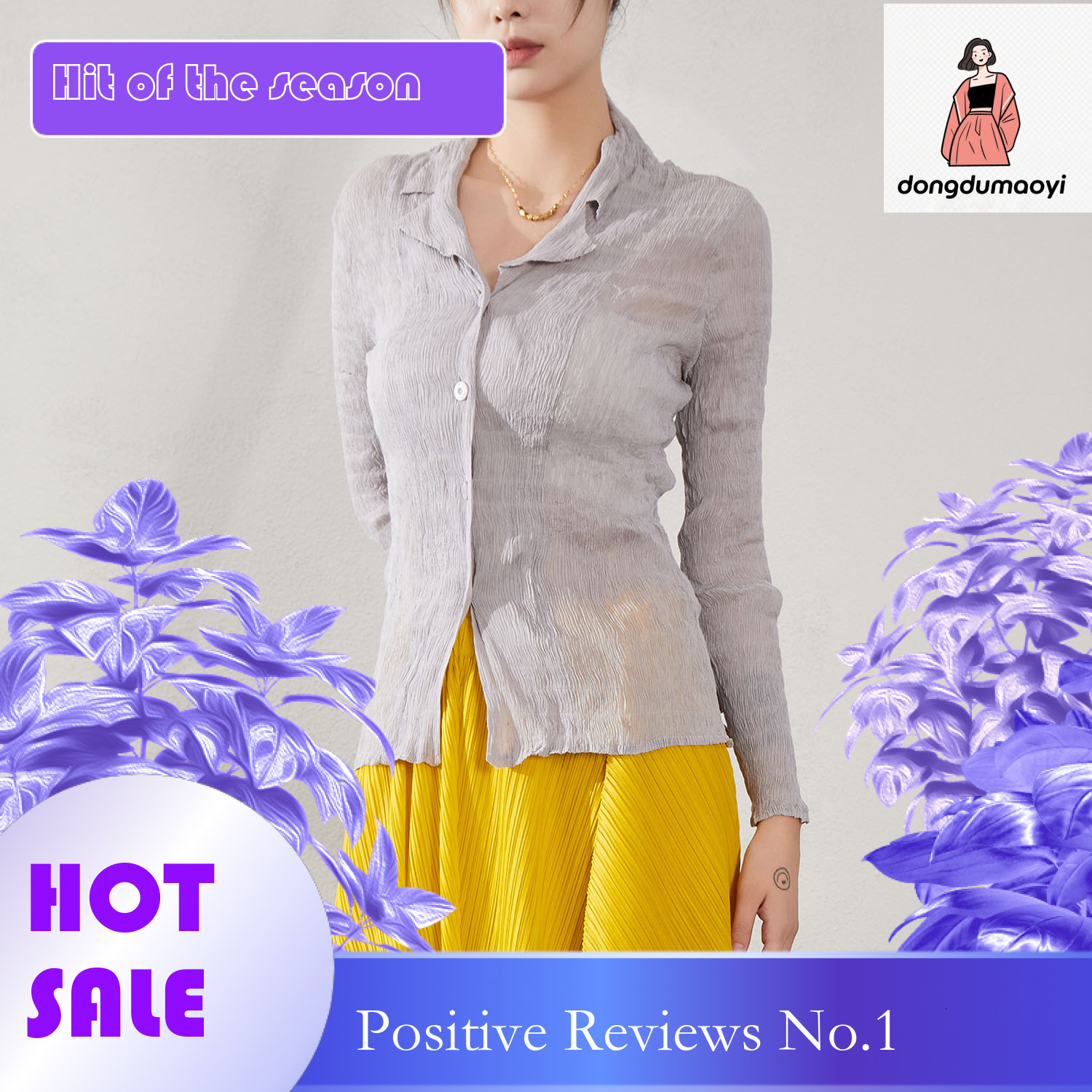 dongdumaoyi Black long sleeved chiffon shirt for women in Spring and Autumn 2024, new three bedroom small shirt, loose large size, slimming V-neck top