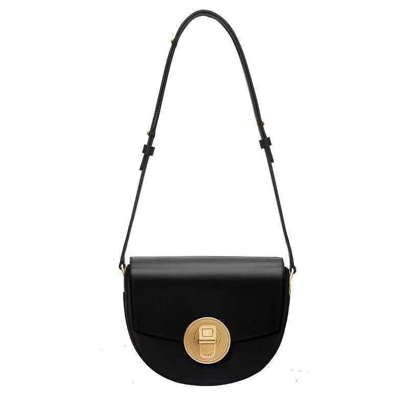 And Fashionable Women's Can Saddle Bag, Leather Retro Versatile Single Shoulder Crossbody Bag For Women
