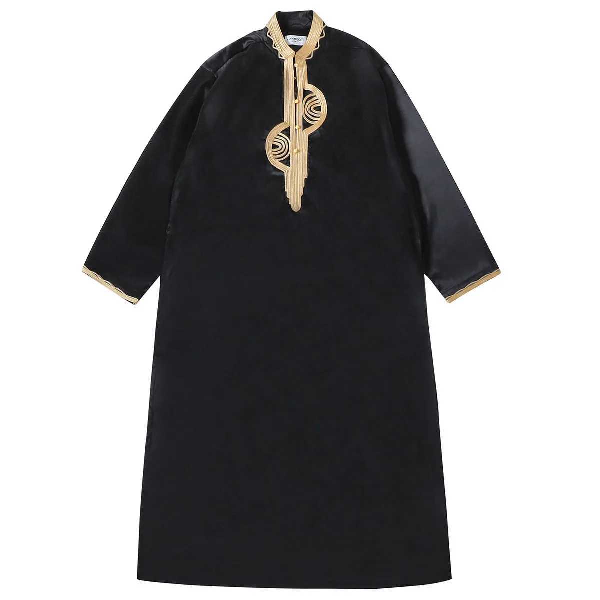 Eid Muslim Men Jubba Thobe Stand Collar Mens Long Dress Islamic Ramadan Long Robe Saudi Musulman Abaya Caftan Dubai Arab Dress X250514